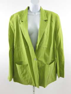 REAL CLOTHES  Green Silk Blazer Size L  
