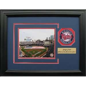 Twins Stadium Framed Photo   Framed MLB Photos, Plaques, and Collages 