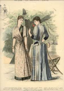 ORIGINAL hand colored prints LA SAISON 1890 (E)  