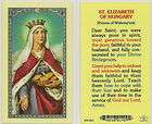 holy card st elizabeth of hungary 