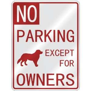 NO  PARKING AMERICAN BRITTANY EXCEPT FOR OWNERS  PARKING SIGN DOG