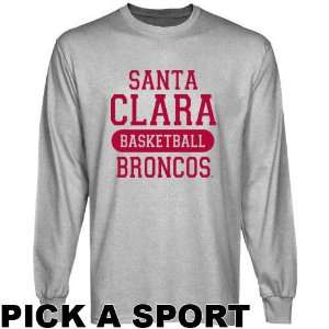  Santa Clara Broncos Ash Custom Sport Long Sleeve T shirt 