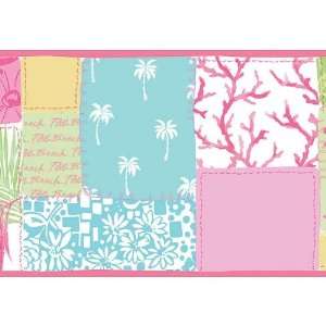 Beach Theme Pink Border 