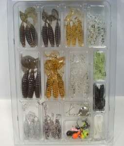 Danielson 57 pc Fishing Grub Kit Assorted Sizes Colors  
