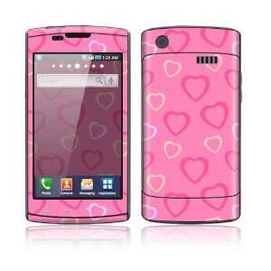 Samsung Captivate Decal Skin Sticker   Pink Hearts