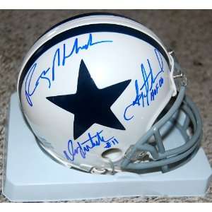 Dallas Cowboys Danny White, Roger Staubach & Troy Aikman Autographed 