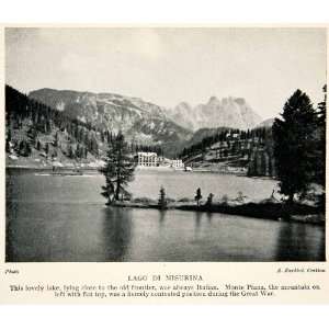  1928 Print Cadore Lago Di Misurina Lake Veneto Italy Monte 
