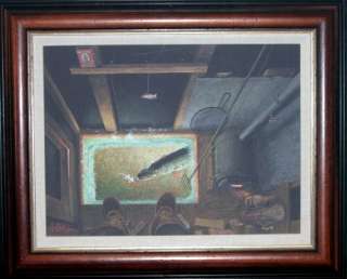 FRAMED Numbered Darkhouse Spearing GIclee  
