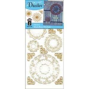  Dazzles Stickers, Gold Stitched Medallion Arts, Crafts 