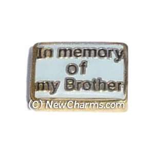  In Memory Of My Brother Floating Locket Charm Jewelry