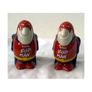 1991 Bud Man Salt & Pepper Shakers Budweiser Mint  Beer  
