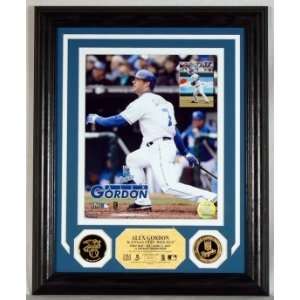 Alex Gordon Photomint w/ 2 24kt Gold Coins