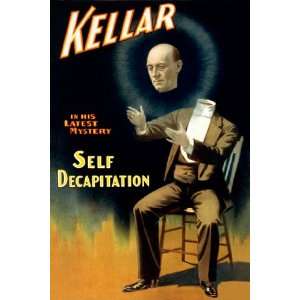 Kellar in his latest mystery   Self Decapitation 20x30 Poster Paper 