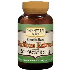 Only Natural   Standardized Saffron Extract Made With SaffrActiv, 88 