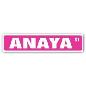  ANAYA Street Sign name kids childrens room door bedroom 