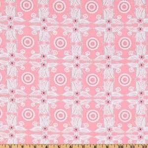  44 Wide Memories from Kandesh Floral Enamel Pink Fabric 