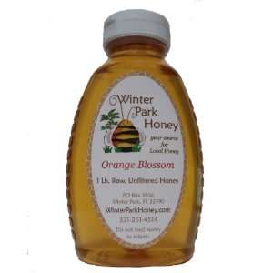 Raw Orange Blossom Honey 16oz  Grocery & Gourmet Food