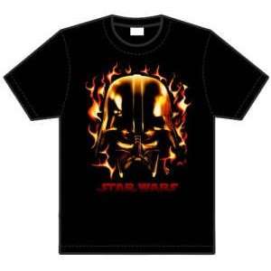          Star Wars T Shirt Darth Vader Flames (M) Toys & Games