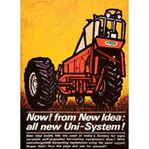  1965 Ad Uni System New Idea Farming Equipment Machinery Agriculture 
