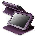 Purple Kindle Fire Leather protective case 360 degree rotation  
