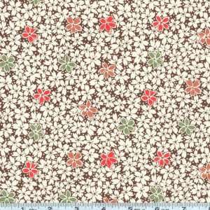   Field Flowers Brown Fabric By The Yard Arts, Crafts & Sewing