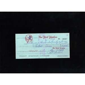 Ruppert Jones Yankees signed autograph Payroll Check   MLB 