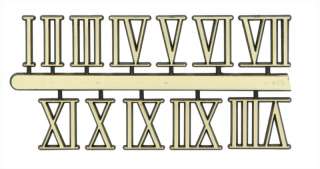 New Gold Roman Clock Numerals   Choose a Size  
