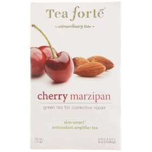 Tea Forté Green Tea for corrective repair, Cherry Marzipan, 16 Count 