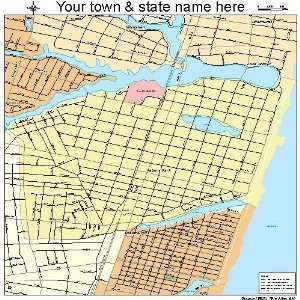  Street & Road Map of Asbury Park, New Jersey NJ   Printed 