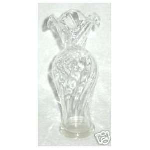  Glass Ruffled Swirl Vase 