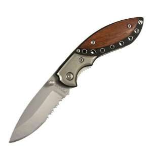  Paragon, Burled Wood Handle, ComboEdge