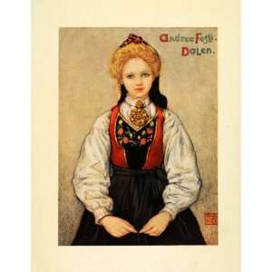  1905 Print Nico Jugmann Dutch Art Portrait Dalen Norway 