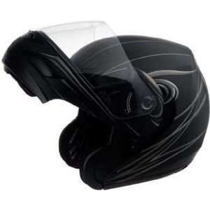 Max GM44 Derk Helmet, Flat Black/Silver, Size Md, Primary Color 