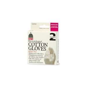  Dome Dermatological Cotton Gloves, Medium   1 pr Beauty