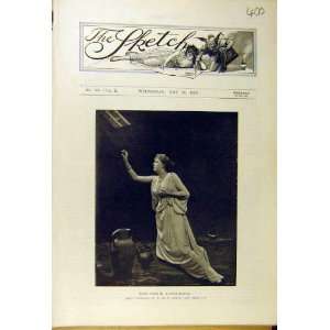 1895 Birdie Sutherland Portrait Scene Theatre Print 