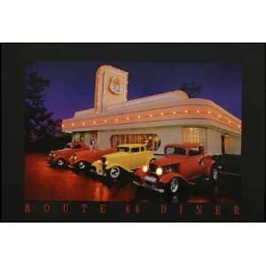 Route 66 Diner   Led, Electric Picture   24x36 inches  