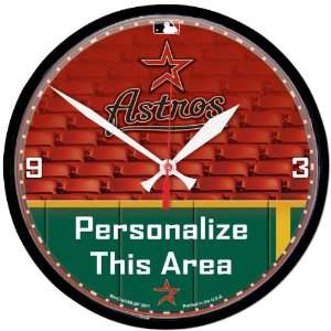 Houston Astros Personalized Round Clock