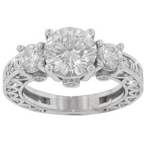 25 Ct. TW Round Diamond Engagment Ring in Platinum Designer Inspired 