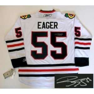  Ben Eager Signed Chicago Blackhawks 2010 Cup Jersey Rbk 