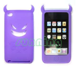 pcs Devil Silicone Skin Cover Case for Apple iPod Touch 4G(purple 