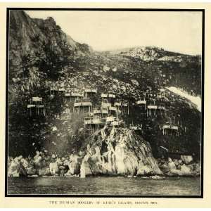  1910 Print Kings Island Bering Sea Human Dwelling Rock 