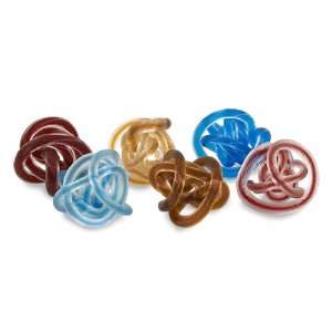   Unique Red, Blue & Brown Decorative Glass Rope Knots