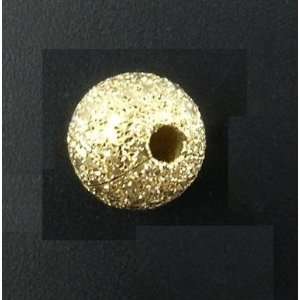  #4721 6mm Gold  stardust round beads   25 beads Arts 