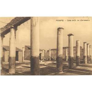 1920s Vintage Postcard Casa detta del Cantenario Pompei 