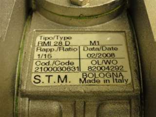 13730 NEW STM RMI 28 D M1 Gearbox 115 Ratio  