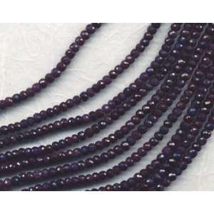    Sapphire Dark Blue Faceted Rondelles Arts, Crafts & Sewing