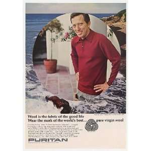  1966 Andy Williams Puritan Wool Shirt Photo Print Ad