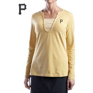  Pittsburgh Pirates Womens Dulcet Henley by Cutter & Buck 