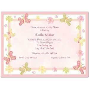  Butterflies Baby Shower Invitations   Set of 20 Baby