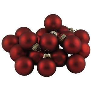  Matte Red Christmas Glass Ball Ornaments 1.25 #28320R